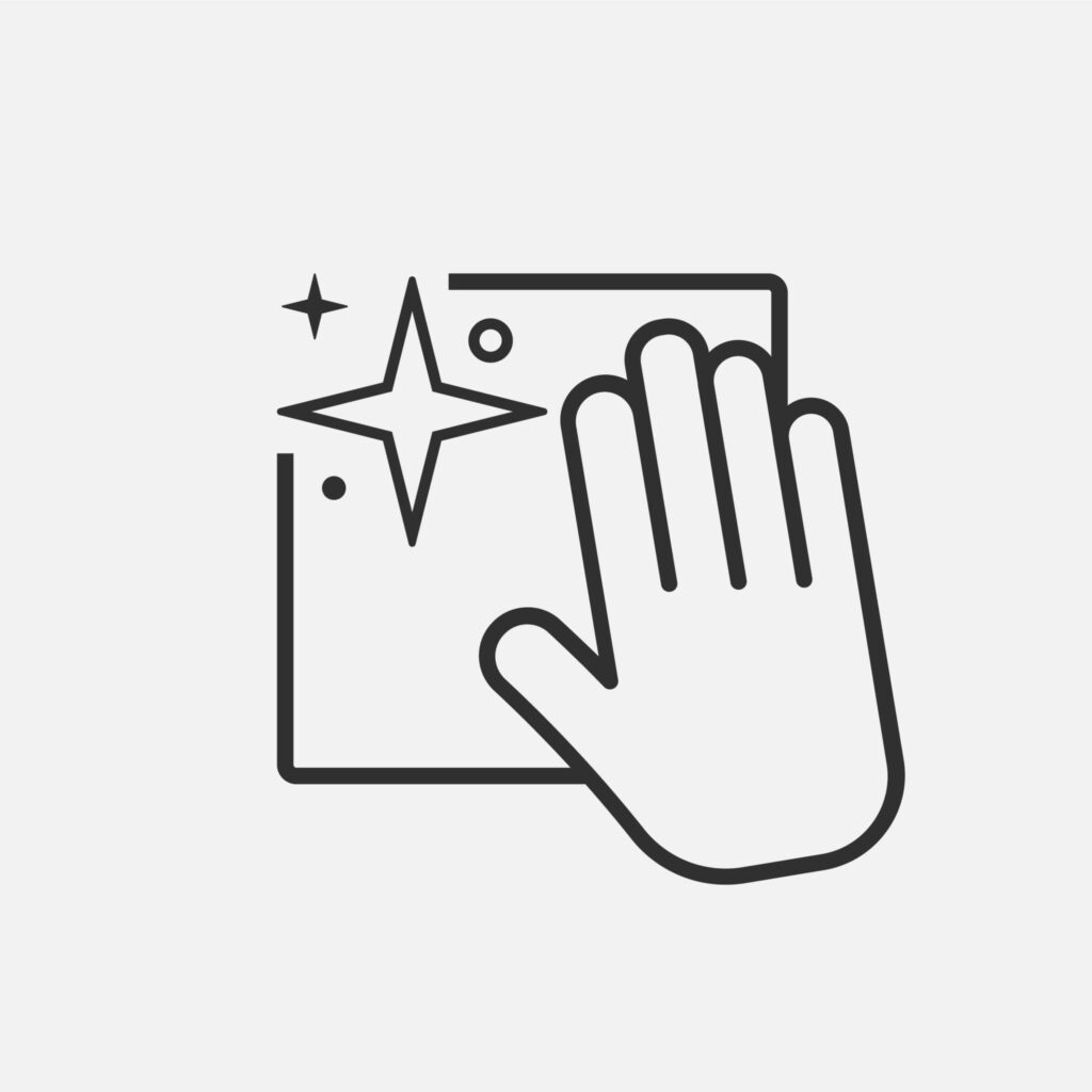 Image depicting an item being cleaned